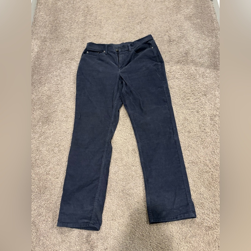 L.L.Bean BeanFlex Straight Leg Pants in Slate Blue